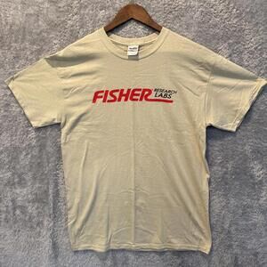Gildan Heavy Cotton Men's T-Shirt, Medium - Tan Fisher Research Labs